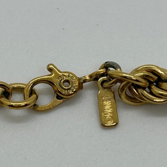 Vintage Monet 36" Rope Chain Necklace Gold-Tone Early Lobster Clasp Statement - Picture 13 of 16
